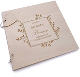 Personalised Wedding Day Guest Book Scrap Book Album Leaf Design