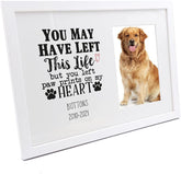 Personalised You left paw prints on my hearts photo frame
