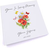 Personalised Gran Remembrance Photo Album With Flowers and Butterflies