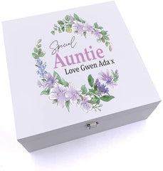 ukgiftstoreonline Personalised Special Auntie Keepsake Wooden Box
