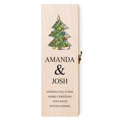Personalised Christmas Wine or Champagne Box Gift
