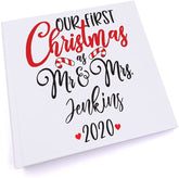Personalised Mr and Mrs Our First Christmas Photo Album