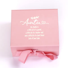 ukgiftstoreonline Personalised Auntie Pink Gift Box With Sentiment