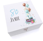 ukgiftstoreonline Personalised 80th Birthday Gifts For Him Keepsake Wooden Box