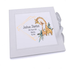 ukgiftstoreonline Personalised Baby My First Year Keepsake Record Book With Giraffe
