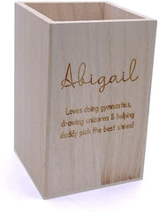 Childrens Pencil Holder Personalised Wooden Pencil Pot Gifts For Kids DSK-4 Personalised Gifts ukgiftstoreonline