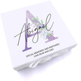 ukgiftstoreonline Personalised Any Name, Alphabet and Sentiment Gift Keepsake Memory Box