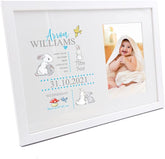 Personalised Rabbit Baby Boy Photo Frame
