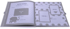 ukgiftstoreonline Personalised Baby Girl My First Year Keepsake Record Book With Elephants