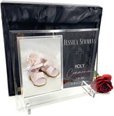Personalised Communion Large Glass Photo Frame In Lined Gift Box