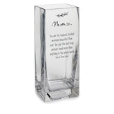 Personalised Square Mum Glass Flower Vase Gift Present
