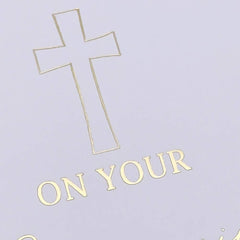 On Your Communion Gold Metal Stamped Scrapbook Photo Album Guest Book