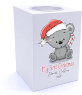Personalised My First Christmas Tea Light Holder