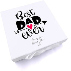 ukgiftstoreonline Personalised Best Dad Ever Keepsake Memory Gift Box