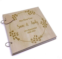 ukgiftstoreonline Personalised Our First Year Anniversary Scrapbook Photo Album
