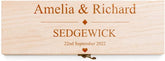 Personalised Wedding or Anniversary Wooden Wine or Champagne Gift Box