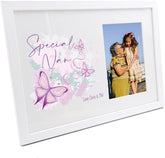 Personalised Special Nan Pink and Purple Butterfly Gift Photo Frame