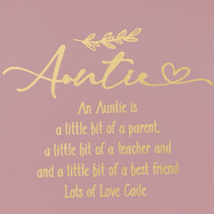 ukgiftstoreonline Personalised Auntie Pink Gift Box With Sentiment