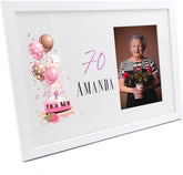 Personalised 70th Birthday Gifts For Her Photo Frame