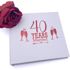 ukgiftstoreonline 40th Anniversary Gift Photo Album For 50 x 6 by 4 Photos Anniversary Photo Album ukgiftstoreonline