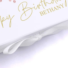 ukgiftstoreonline Personalised Happy Birthday Gift Keepsake Memory Box With Butterflies and Flowers