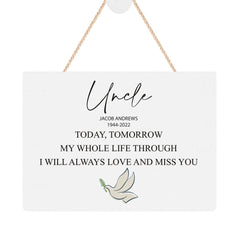 ukgiftstoreonline Personalised Uncle Remembrance Memorial Keepsake Plaque