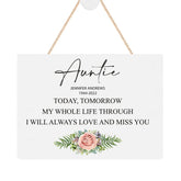 ukgiftstoreonline Personalised Auntie Remembrance Memorial Keepsake Plaque