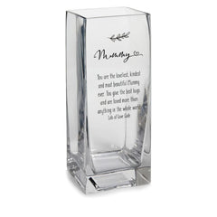 Personalised Square Mummy Glass Flower Vase Gift Present
