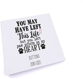 Personalised You left paw prints on my hearts Photo album