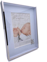 ukgiftstoreonline Personalised Baby Boy Silver Plated Teddy Photo Frame 4 x 6 Gift