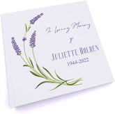 Personalised In Loving Memory Remembrance Photo Album Lavender Flower
