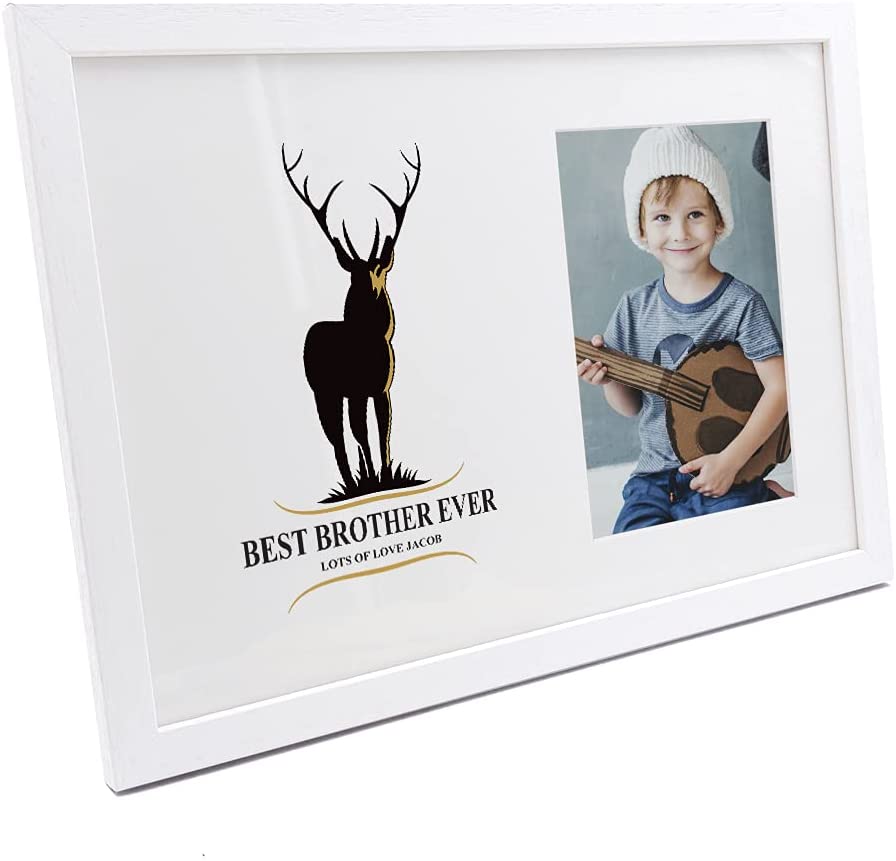Personalised Best Brother Ever Stag Photo Frame. Brother Photo Frame ukgiftstoreonline