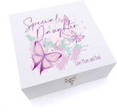 ukgiftstoreonline Personalised Special Daughter Pink & Purple Butterfly Gift Keepsake Wooden Box