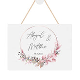 ukgiftstoreonline Personalised Wedding Sign With Floral Wreath