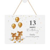 ukgiftstoreonline Personalised 13th Birthday Plaque Gift With Presents