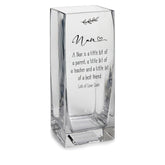 Personalised Square Nan Glass Flower Vase Gift Present