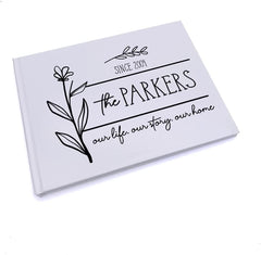 Personalised Our Story Our Life Family Sentiment Guest Book