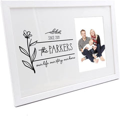 Personalised Our Story Our Life Family Sentiment Photo Frame