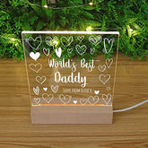 World's Best Daddy Personalised Night Light LED Lamp Gift