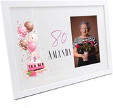 Personalised 80th Birthday Gifts For Her Photo Frame