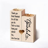 Personalised Great Grandad Double Tea Light Candle Holder Gift