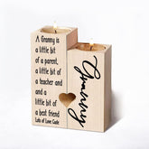 Personalised Granny Double Tea Light Candle Holder Gift