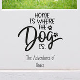 Personalised Home is where the Dog is Photo Frame With Multi aperture Three Photos