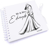 Personalised Wedding Guest Book, Scrapbook or Photo Album with Wedding Couple