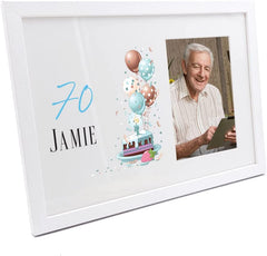 Personalised 70th Birthday Gifts For Him Photo Frame