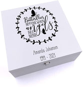 ukgiftstoreonline Personalised Butterflies Appear When Angels Are Near Remembrance Keepsake Wooden Box