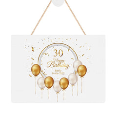 ukgiftstoreonline Personalised 30th Birthday Plaque Gift With Balloons Personalised Plaque Gift ukgiftstoreonline