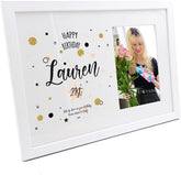 Personalised Polka Dot Design Photo Frame