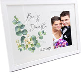 Personalised Wedding Day Anniversary Eucalyptus Photo Frame