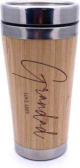 Personalised Bamboo Insulated Grandad Travel Mug Gift